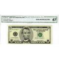1999 $5 STAR Federal Reserve Note UNC67 CGA