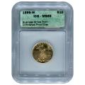 Certified American $10 Gold Eagle 1999-W MS69 ICG
