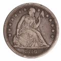 Seated Liberty Dollar 1846-O F