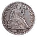 Seated Liberty Dollar 1849 XF cleaned