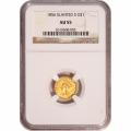 Certified $1 Gold Liberty 1856 Slanted 5 AU55 NGC