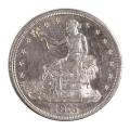 U.S. Trade Dollar 1875-S AU cleaned