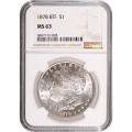 Certified Morgan Silver Dollar 1878 8TF MS63 NGC