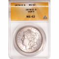 Certified Morgan Silver Dollar 1878-CC MS62 ANACS