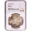 Certified Morgan Silver Dollar 1878-CC MS64 NGC Toning (B)