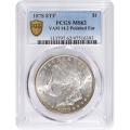 Certified Morgan Silver Dollar 1878 8TF VAM 14.2 MS62 PCGS