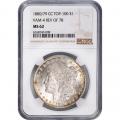 Certified Morgan Silver Dollar 1880/79-CC Rev. of 79 VAM-4 MS62 NGC