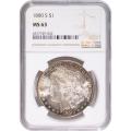 Certified Morgan Silver Dollar 1880-S MS63 NGC toning (B)