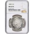 Certified Morgan Silver Dollar 1880-S MS63PL NGC toned (A)