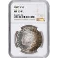Certified Morgan Silver Dollar 1880-S MS63PL NGC toned