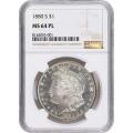 Certified Morgan Silver Dollar 1880-S MS64PL NGC toned reverse (B)