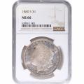 Certified Morgan Silver Dollar 1880-S MS66 NGC Gold Toning
