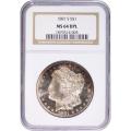 Certified Morgan Silver Dollar 1881-S MS64 DPL NGC Toning 