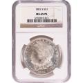 Certified Morgan Silver Dollar 1881-S MS65PL NGC