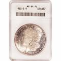Certified Morgan Silver Dollar 1882-S MS64PL ANACS