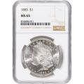 Certified Morgan Silver Dollar 1883 MS65 NGC