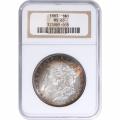 Certified Morgan Silver Dollar 1883 MS65 NGC Rainbow Toning