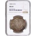 Certified Morgan Silver Dollar 1883-O MS64 NGC Toning (B)