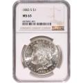 Certified Morgan Silver Dollar 1883S MS63 NGC