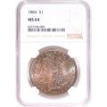 Certified Morgan Silver Dollar 1884 MS64 NGC toning