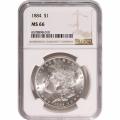Certified Morgan Silver Dollar 1884 MS66 NGC