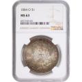 Certified Morgan Silver Dollar 1884-O MS63 NGC Toning