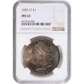 Certified Morgan Silver Dollar 1885-O MS63 NGC Toning