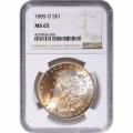 Certified Morgan Silver Dollar 1885-O MS65 NGC Toned Obverse