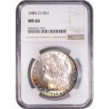 Certified Morgan Silver Dollar 1885-O MS66 NGC rainbow toning
