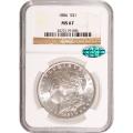 Certified Morgan Silver Dollar 1886 MS67 NGC CAC