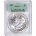 Certified Morgan Silver Dollar 1887 MS63PL PCGS