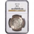 Certified Morgan Silver Dollar 1887-S MS61 NGC toning