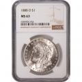 Certified Morgan Silver Dollar 1888-O MS63 NGC
