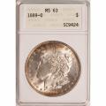 Certified Morgan Silver Dollar 1889-O MS63 ANACS (B)