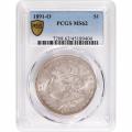 Certified Morgan Silver Dollar 1891-O MS62 PCGS