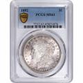 Certified Morgan Silver Dollar 1892 MS61 PCGS