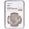 Certified Morgan Silver Dollar 1892-O MS61 NGC