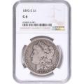 Certified Morgan Silver Dollar 1893-S G6 NGC