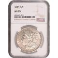 Certified Morgan Silver Dollar 1895-O AU55 NGC