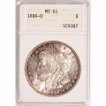 Certified Morgan Silver Dollar 1896-O MS61 ANACS