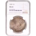 Certified Morgan Silver Dollar 1898 MS64 NGC Toning