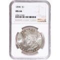 Certified Morgan Silver Dollar 1898 MS66 NGC