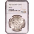 Certified Morgan Silver Dollar 1900-O/CC Top-100 AU55 NGC