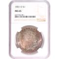 Certified Morgan Silver Dollar 1901-O MS65 NGC Toning