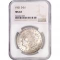 Certified Morgan Silver Dollar 1921-D MS63 NGC