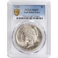 Certified Peace Silver Dollar 1921 MS63 PCGS