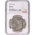 Certified Morgan Silver Dollar 1921-S AU55 NGC
