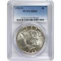 Certified Peace Silver Dollar 1922-S MS63 PCGS