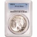 Certified Peace Silver Dollar 1923-S MS63 PCGS