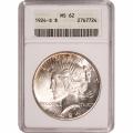 Certified Peace Silver Dollar 1924-S MS62 ANACS